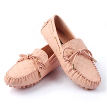 欧洲站2013春秋新款蝴蝶结豆豆鞋真皮印花平底休闲女单鞋批发