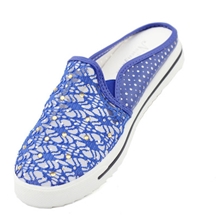 网店代理代发女鞋厂家批发夏新款松糕水钻女鞋豆豆鞋镂空网纱单鞋