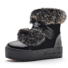 温州短靴棉靴厂家直销雪地靴保暖棉靴真兔毛雪地靴女