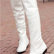 女靴秋冬白色高筒靴低跟女靴雪地靴子长靴过膝靴马丁靴冬靴女鞋子