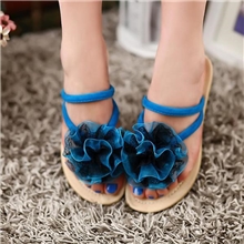 2013夏季新款花朵夹趾平底女士凉鞋凉拖