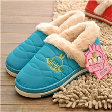 流氓兔棉拖鞋羽绒布包跟保暖棉鞋棉鞋批发冬季居家保暖包跟棉鞋