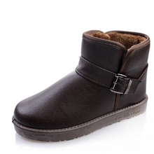 爆款PU男士中通雪地靴男士保暖棉鞋高密度绒毛批发一件起批