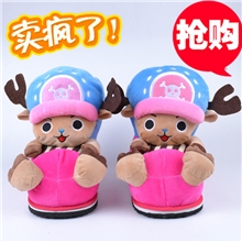 2013卡通海贼王卡通棉拖鞋女高帮乔巴创意保暖冬季拖鞋批发