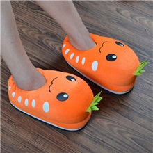 冬季创意毛毛鞋可爱棉拖鞋居家室内地板水果拖鞋卡通包跟棉鞋
