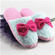 2013新款女士居家保暖鞋居家鞋冬季厚底爱心蝴蝶结棉拖鞋