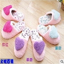 厂家直销冬季爆款保暖爱心棉拖可爱居家拖鞋女款棉拖鞋