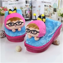 棉拖鞋批发冬季毛绒卡通高跟棉拖女士室外棉拖鞋动物图案棉拖
