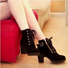 2013新款秋冬子女粗跟单靴女鞋高跟秋靴圆头马丁靴春秋短靴