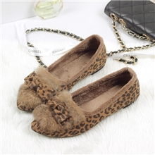 厂家直销2013韩版真兔毛单鞋绒里平底公主鞋毛毛鞋妈妈鞋女鞋