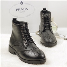 秋冬新款英伦复古低跟马丁短靴/布洛克镂空雕花系带特价高帮女鞋