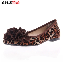欧洲站2013新款女鞋批发特价时尚单鞋豹纹平底平跟浅口鞋BLD165