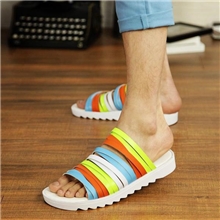 2013夏季男士潮流拖鞋陈冠希彩虹一字拖鞋沙滩凉拖鞋时尚韩版潮拖