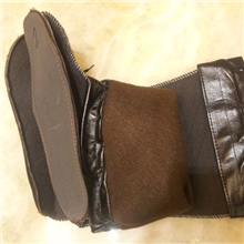 【厂家雨鞋棉套批发】No.803展鹰男中筒雨鞋皮口保暖棉套