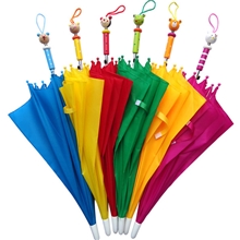 批发木制卡通高档儿童雨伞宝宝遮阳伞直柄防紫外线童伞动物造型