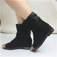 2013平底鱼嘴靴网纱透明平跟内增高凉靴女单靴短靴批发厂家直销