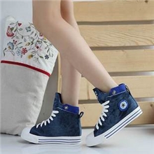 亿尔发8109帆布鞋韩版松糕鞋水洗复古牛仔板鞋休闲鞋单鞋布鞋女鞋