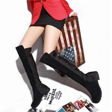 秋冬新款呛口小辣椒粗腿显瘦平底过膝靴子平跟长筒靴瘦腿女靴批发