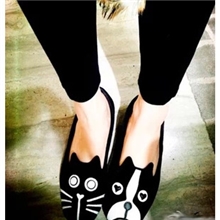 厂家直供欧美单鞋绒面女鞋猫狗鞋喵星人和汪星人猫猫狗狗鞋子