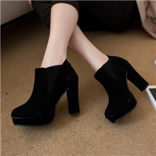 2013春秋新款粗跟超高跟圆头绒面韩版性感潮流女单鞋批发厂家直销