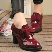 2013新款蝴蝶结系带防水台单鞋日系森女粗跟淑女高跟鞋及踝女鞋子