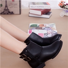 2013新款马丁靴雪地靴英伦搭扣裸靴女平底潮女单靴批发特卖