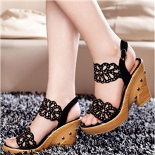 一件代发磨砂皮高跟女凉鞋新款时尚防水台女鞋凉鞋真皮女凉鞋