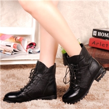 2013热销新款靴子潮流全牛皮裸靴女式单靴马丁靴平跟真皮女靴批发