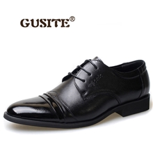 温州鞋批发真皮英伦商务流行男鞋尖头漆光皮时尚男士头层牛皮鞋