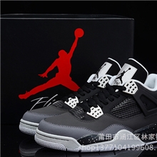 耐/克乔4奥利奥黑灰喷点前后sole男女情侣运动鞋一件代发