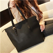 新款简约购物袋手提单肩斜跨包时尚PU女士大包包广州现货批发