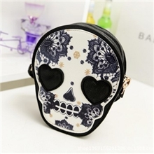 厂家批发2013夏季新款女包桃心骷髅个性图案包包单肩包斜挎包潮包