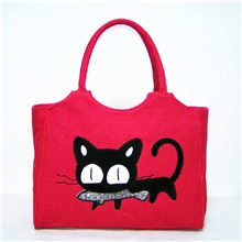 菲林小铺2013新款韩版卡通可爱帆布手提单肩包馋嘴猫爆款货源