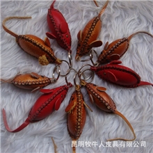 包挂件真皮小挂件手工挂件男女通用卡通挂件皮制小挂件1017