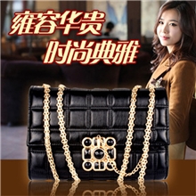 2013秋冬新款女包韩版菱格链条包气质百魅潮女包包手提单肩斜挎包