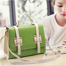 潮女包包2013新款韩版撞色手提单肩包糖果包复古邮差包斜挎女式包