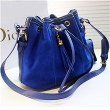 韩版2013秋冬新款复古潮酷磨砂真皮流苏水桶包包单肩斜跨包女包包