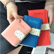 淘宝热卖爆款2013新款女士钱包可爱波点拉链韩版长款钱夹包邮