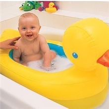 现货美国Munchkin婴儿小鸭安全充气洗澡婴儿浴盆