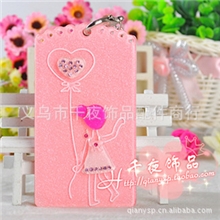 韩国创意双面亚克力卡套地铁/IC/公交/银行/饭卡套牵着汽球的女孩