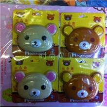 供应批发轻松熊镜子翻盖式卡通化妆镜KT猫头型镜子双面镜