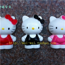 厂家直销hellokitty站姿半边大KT猫吸盘公仔3D立体贴钻素材