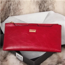 批发长款时尚女士钱包欧美复古女士钱夹油蜡真皮皮夹厂家供应