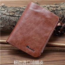 现货男士头层牛皮钱包短款高品质真皮钱夹票价低价促销