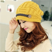 热卖正品时装针织毛线韩版秋冬套头帽子