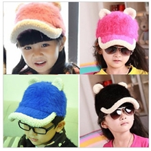 帽子批发儿童兔毛棒球帽韩版冬帽男女宝宝保暖帽子