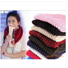 秋冬韩版男女通用百搭针织围脖单圈小围脖毛线围脖脖套批发