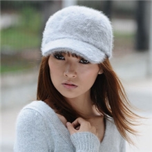 女帽子纯色兔毛棒球帽冬帽光板鸭舌帽男女帽情侣帽批发