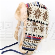 批发雷锋帽子男女款韩版秋冬欧美品牌雷锋帽风雪帽毛线帽