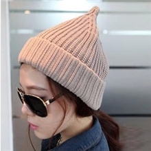 2013潮韩国糖果色尖尖帽针织毛线帽子男女秋冬韩版百搭情侣保暖帽